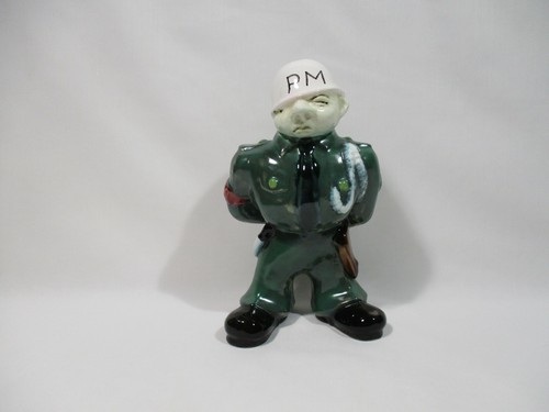 Statue faience police - statue,