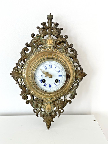 Pendule cartel bronze - pendule,