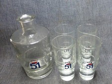 4 verres pastis 51 avec carafe assortie