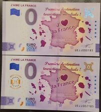 billet 0 euro null euro schein J'AIME LA FRANCE 2025 classique + anniversary