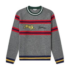 KENZO TIGER HEAD SWEATER GREY