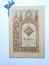 PUBLICITE CALENDRRIER 1890 Ets MAITRE PARIS GRAVURES IMPRESSIONS
