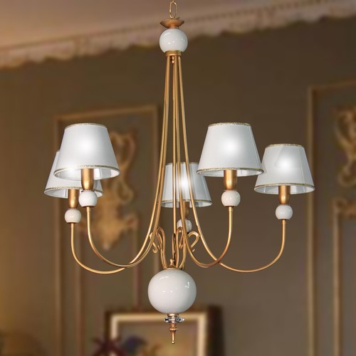 Lustre fer céramique blanc - lustre,