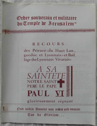 Templiers rare fascicule de - -,