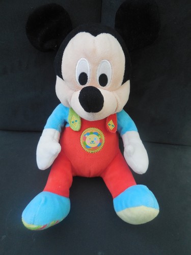 Doudou peluche mickey rouge - peluche,