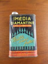Ancien Bidon En Tôle Lithographiée IMéDIA DIAMANTINE Vintage Publicité Pub Boîte