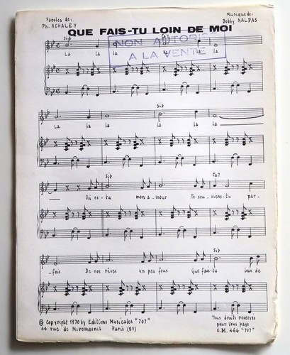 Partition vintage sheet music