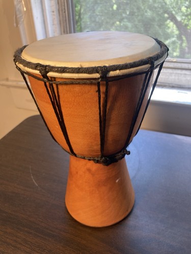 Djembe drum wood goatskin head - goatskin,