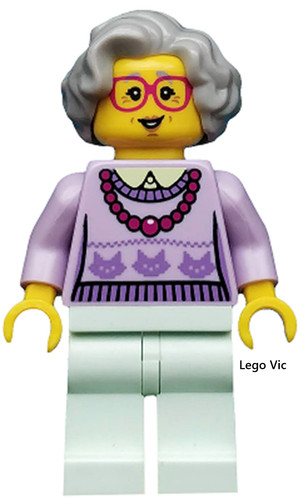 Lego col176 figurine grandma - lego,
