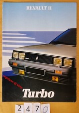 RENAULT 11 R11 TURBO Prospectus 6 pages Fr MY 1984