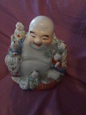 CHINE : BOUDDHA EN CÉRAMIQUE / PORCELAINE CHINE ART ASIATIQUE