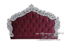 Tête Lit Tête de Lit King Taille Double Baroque Cuir Éco Ou Tissu