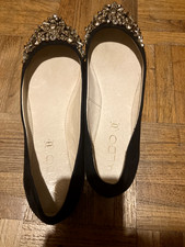 ballerine en daim noir avec