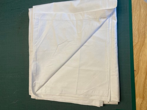 Drap plat blanc coton ourlet - drap,