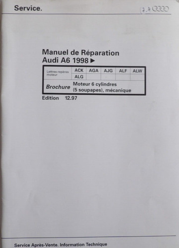Manuel réparation audi - réparation,