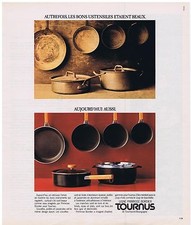 PUBLICITE ADVERTISING 104 1977 TOURNUS casseroles marmites plats
