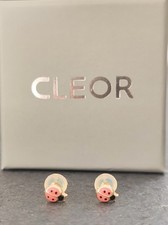 Cleor boucles d'oreilles puces coccinelles en or jaune 9K