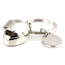 PORTE CLÉS CASQUE MOTO CHROME