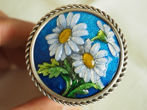 Broche ancien limoges - broche, argent