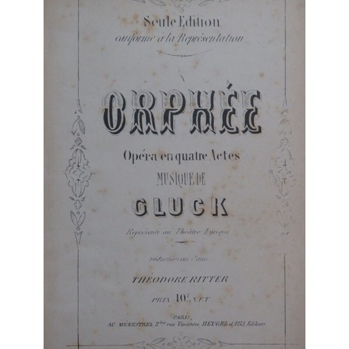 Gluck orphée opéra - w.,