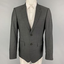 THE KOOPLES Taille 40 Charbon Laine Cran Revers Manteau Sport