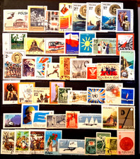 Lot 50 timbres GF oblitérés de Pologne  (POL 01)