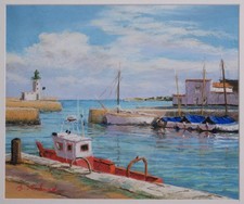 Pastel paysage Île de Ré -