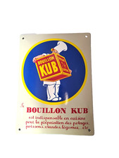 Plaque émaillée bouillon kub - émaillée,