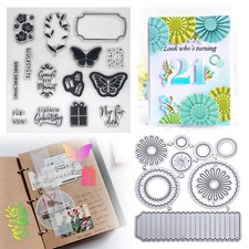 Tampon Scrapbooking Transparent Matrice de Decoupe Scrapbooking Tampon en Sil...