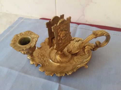 Bougeoir louis bronze - bougeoir,