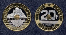 FDC : 20 francs Mont St Michel 2001 neuve  d'un coffret BE