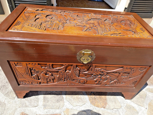 Coffre meuble asiatique - coffre,