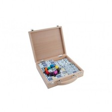 12 Pièces Domino Train Mexicain Dans Une Boîte En Bois