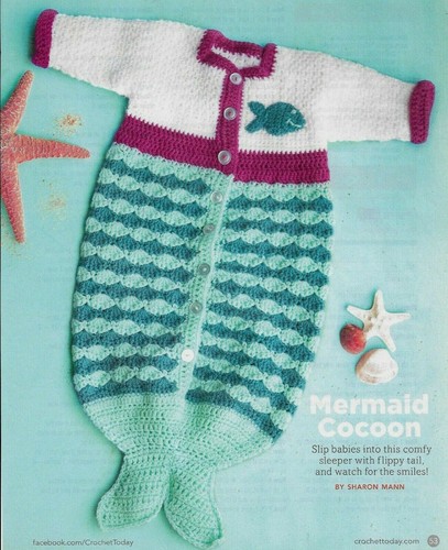 Mermaid cocoon baby months - cocoon, 0-6