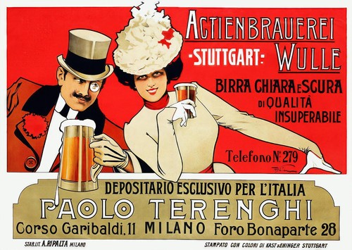 Affiche publicitaire bière