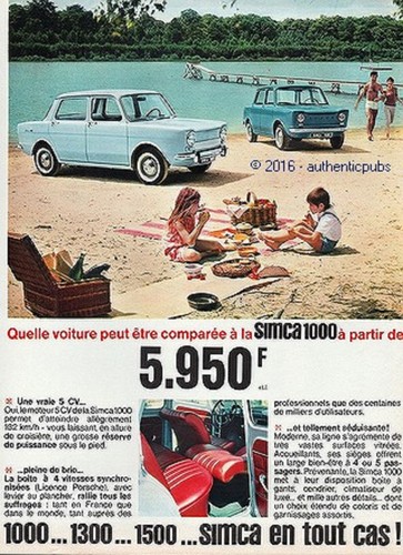 Publicite simca 1000 - simca, 5