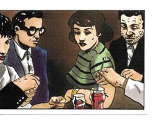 RARE / CARTE POSTALE - SAXOPHONE PUB BAR JAZZ CLUB MUSIC BAND NIGHT / POSTCARD