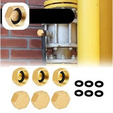 Embout de tuyau en laiton pour tuyau d'arrosage lot de 6 couvercles étanches po