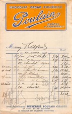 1919 CHOCOLAT CACAO PULVERISE POULAIN - M. FROIDEFOND