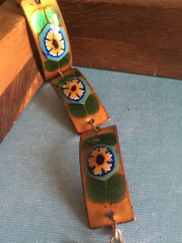 Vintage bracelet email emaux - bracelet,