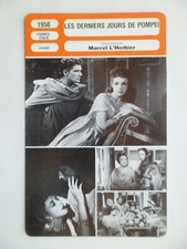 CARTE FICHE CINEMA 1950 LES DERNIERS JOURS DE POMPEI Micheline Presle Georges Ma