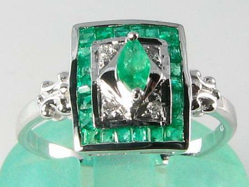 9ct blanc émeraude - 9k,