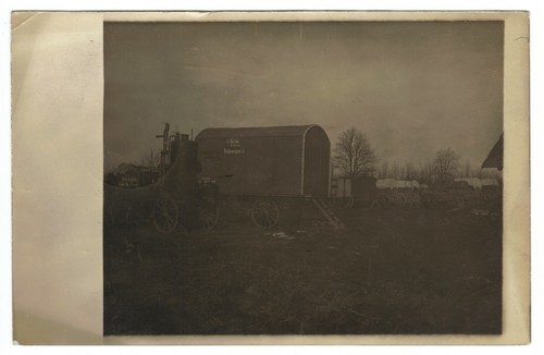Carte photo allemande chariots - photo,