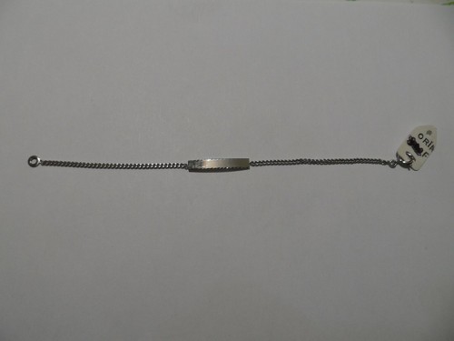 Gourmette bapteme plaque - -,