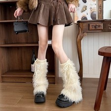 Femme Tricoté Fausse Fourrure