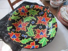 coupe à fruits émaux de LONGWY ? décor floralies