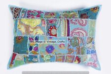 Housse de coussin patchwork Khambadiya grand jet vintage décor canapé lit ind...