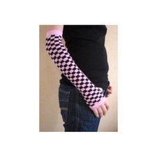 Paire de mitaines rose/noir