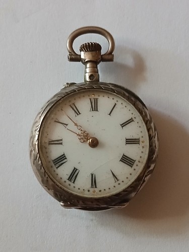 Montre gousset col - gousset, argent