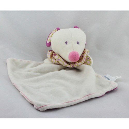 Doudou plat souris - , blanche